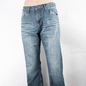 CJ Black Bootcut 34 (33 X 33) Men's Denim Jeans Medium Wash Zip Fly
